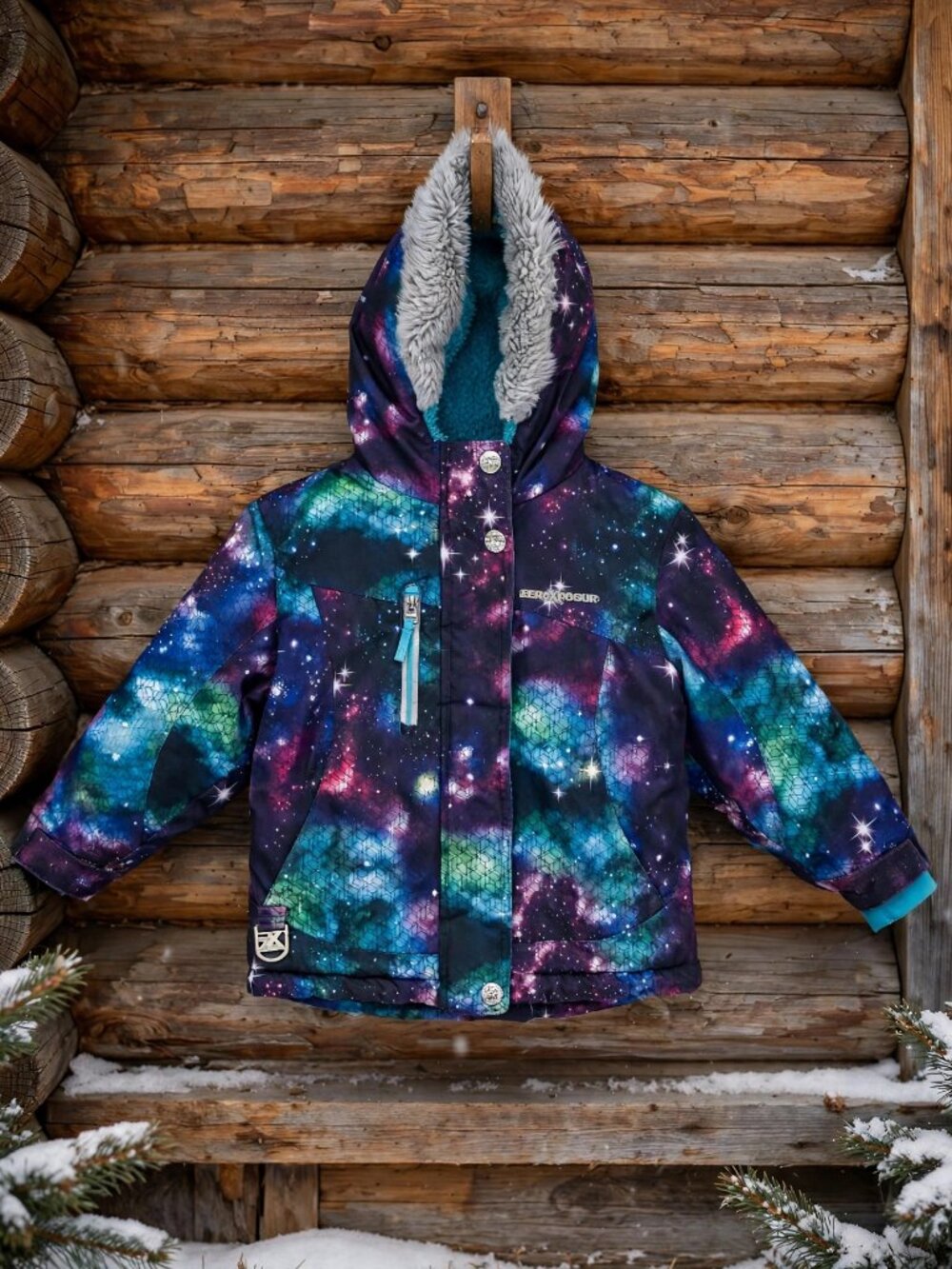 🦋 ZeroXposur Girls Galaxy Hooded Winter Coat Size 4/5